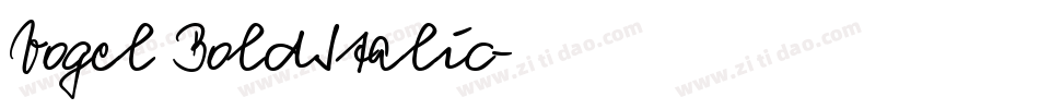 Vogel BoldItalic字体转换